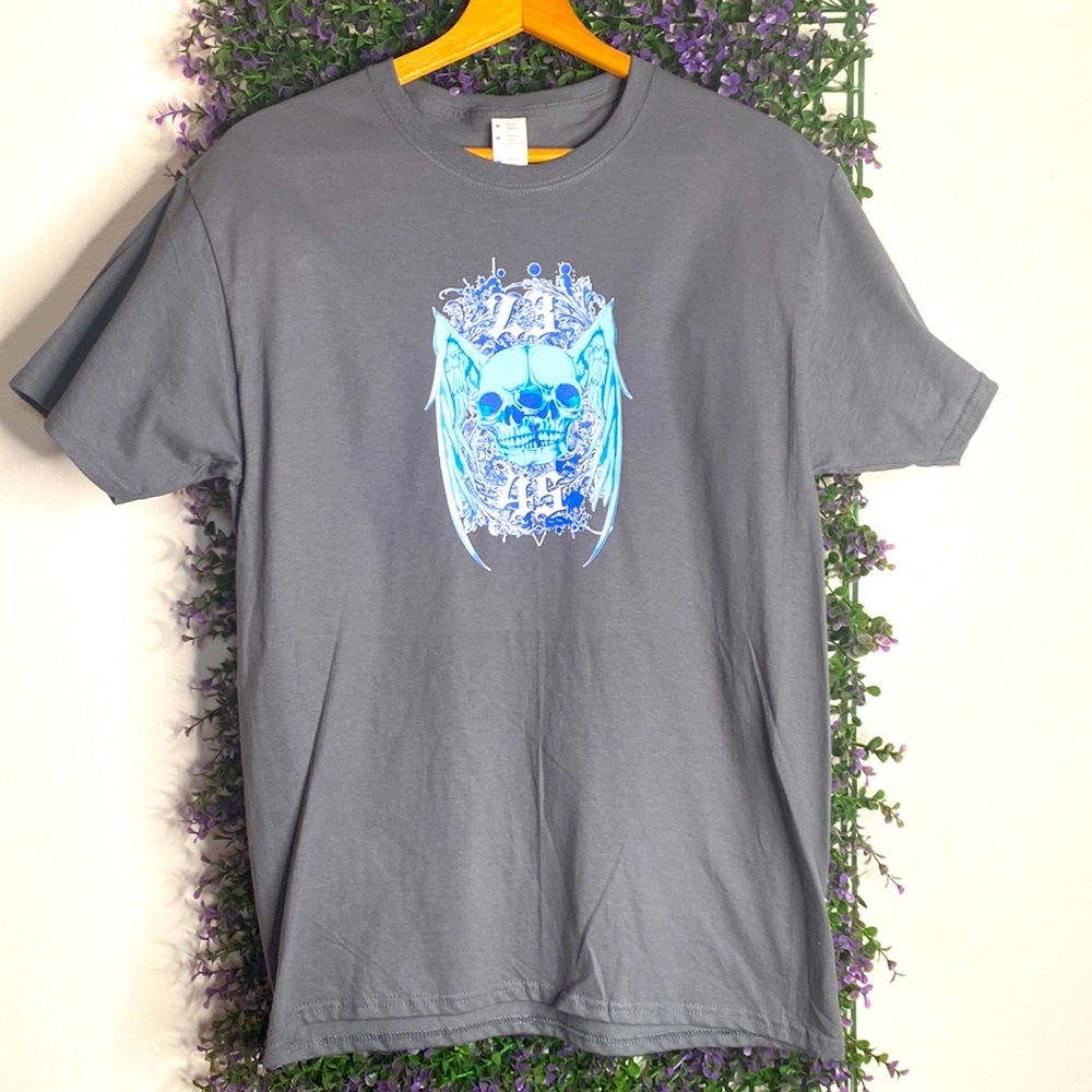 5 for $25 2345 Double Skull Graphic Mens Shirt Sz M